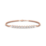 Load image into Gallery viewer, half-carat-gold-chain-bar-diamond-bracelet-in-rose-gold-FDBRC10587ROANGLE1-0.50CT-NL-RG.jpg?v=1774334805