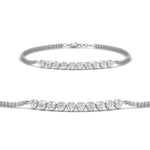 Load image into Gallery viewer, half-carat-gold-chain-bar-diamond-bracelet-in-white-gold-FDBRC10587RO-0.50CT-NL-WG.jpg?v=1774334805