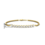 Load image into Gallery viewer, half-carat-gold-chain-bar-diamond-bracelet-in-yellow-gold-FDBRC10587ROANGLE1-0.50CT-NL-YG-HW.jpg?v=1774334805