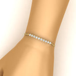 Load image into Gallery viewer, half-carat-gold-chain-bar-diamond-bracelet-in-yellow-gold-FDBRC10587ROHAND-0.50CT-NL-YG.jpg?v=1774334805