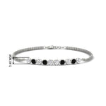 Load image into Gallery viewer, half-carat-gold-chain-bar-diamond-bracelet-with-black-diamond-in-white-gold-FDBRC10587ROGBLACKANGLE1-0.50CT-NL-WG-HW.jpg?v=1774334805