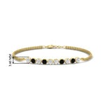 Load image into Gallery viewer, half-carat-gold-chain-bar-diamond-bracelet-with-black-diamond-in-yellow-gold-FDBRC10587ROGBLACKANGLE1-0.50CT-NL-YG-HW.jpg?v=1774334805