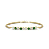 Load image into Gallery viewer, half-carat-gold-chain-bar-diamond-bracelet-with-emerald-in-yellow-gold-FDBRC10587ROGEMGRANGLE1-0.50CT-NL-YG.jpg?v=1774334805