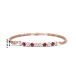 Load image into Gallery viewer, half-carat-gold-chain-bar-diamond-bracelet-with-pink-sapphire-in-rose-gold-FDBRC10587ROGSADRPIANGLE1-0.50CT-NL-RG-HW.jpg?v=1774334805