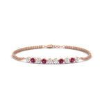 Load image into Gallery viewer, half-carat-gold-chain-bar-diamond-bracelet-with-pink-sapphire-in-rose-gold-FDBRC10587ROGSADRPIANGLE1-0.50CT-NL-RG.jpg?v=1774334805