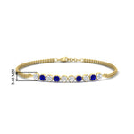 Load image into Gallery viewer, half-carat-gold-chain-bar-diamond-bracelet-with-sapphire-in-yellow-gold-FDBRC10587ROGSABLANGLE1-0.50CT-NL-YG-HW.jpg?v=1774334805