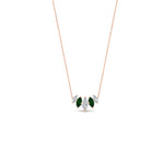 Load image into Gallery viewer, half-carat-graduating-marquise-diamond-necklace-with-emerald-in-FD-NK11130GEMGR-0.50CT-NL-RG