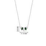 Load image into Gallery viewer, half-carat-graduating-marquise-diamond-necklace-with-emerald-in-FD-NK11130GEMGR-0.50CT-NL-WG