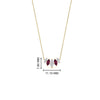 Load image into Gallery viewer, half-carat-graduating-marquise-diamond-necklace-with-pink-sapphire-in-yellow-gold-FD-NK11130GSADRPIANGLE1-0.50CT-NL-YG-HW