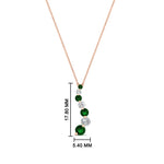 Load image into Gallery viewer, half-carat-journey-diamond-pendant-with-emerald-in-FDPD1704ROGEMGR-0.50CT-NL-RG