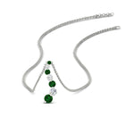 Load image into Gallery viewer, half-carat-journey-diamond-pendant-with-emerald-in-FDPD1704ROGEMGR-0.50CT-NL-WG