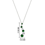 Load image into Gallery viewer, half-carat-journey-diamond-pendant-with-emerald-in-FDPD1704ROGEMGR-0.50CT-NL-WG