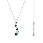 Load image into Gallery viewer, half-carat-journey-diamond-pendant-with-emerald-in-FDPD1704ROGEMGR-0.50CT-NL-WG