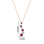 Load image into Gallery viewer, half-carat-journey-diamond-pendant-with-pink-sapphire-in-FDPD1704ROGSADRPI-0.50CT-NL-RG