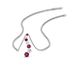 Load image into Gallery viewer, half-carat-journey-diamond-pendant-with-pink-sapphire-in-FDPD1704ROGSADRPI-0.50CT-NL-WG