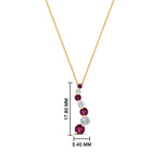 Load image into Gallery viewer, half-carat-journey-diamond-pendant-with-pink-sapphire-in-FDPD1704ROGSADRPI-0.50CT-NL-YG