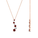 Load image into Gallery viewer, half-carat-journey-diamond-pendant-with-ruby-in-FDPD1704ROGRUDR-0.50CT-NL-RG