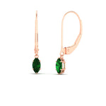 Load image into Gallery viewer, half-carat-marquise-lever-back-emerald-earrings-in-rose-gold-FDEAR11236MQGEMGR-0.50CT-NL-RG.jpg