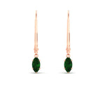 Load image into Gallery viewer, half-carat-marquise-lever-back-emerald-earrings-in-rose-gold-FDEAR11236MQGEMGR-0.50CT-NL-RG.jpg