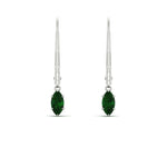 Load image into Gallery viewer, half-carat-marquise-lever-back-emerald-earrings-in-white-gold-FDEAR11236MQGEMGR-0.50CT-NL-WG.jpg