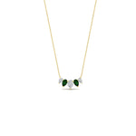 Load image into Gallery viewer, half-carat-pear-shape-diamond-graduating-necklace-with-emerald-in-yellow-gold-FD-PD11130PE-0.50CT-GEMGRANGLE1-NL-YG