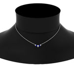 Load image into Gallery viewer, half-carat-pear-shape-diamond-graduating-necklace-with-sapphire-in-white-gold-FD-PD11130PE-0.50CT-GSABLNECK-NL-WG