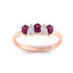 Load image into Gallery viewer, half-carat-pink-sapphire-teardrop-5-stone-wedding-band-in-rose-gold-fdwb8008pegsadrpiangle5-0.50ct-nl-rg.jpg