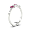 Load image into Gallery viewer, half-carat-pink-sapphire-teardrop-5-stone-wedding-band-in-white-gold-fdwb8008pegsadrpiangle2-0.50ct-nl-wg-hw.jpg