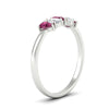 Load image into Gallery viewer, half-carat-pink-sapphire-teardrop-5-stone-wedding-band-in-white-gold-fdwb8008pegsadrpiangle2-0.50ct-nl-wg.jpg