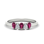 Load image into Gallery viewer, half-carat-pink-sapphire-teardrop-5-stone-wedding-band-in-white-gold-fdwb8008pegsadrpisleep-0.50ct-nl-wg.jpg