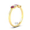 Load image into Gallery viewer, half-carat-pink-sapphire-teardrop-5-stone-wedding-band-in-yellow-gold-fdwb8008pegsadrpiangle2-0.50ct-nl-yg-hw.jpg