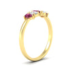 Load image into Gallery viewer, half-carat-pink-sapphire-teardrop-5-stone-wedding-band-in-yellow-gold-fdwb8008pegsadrpiangle2-0.50ct-nl-yg.jpg