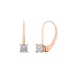 Load image into Gallery viewer, half-carat-princess-cut-diamond-lever-back-earrings-in-rose-gold-FDEAR9225PR-0.50CT-NL-RG
