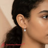 Load image into Gallery viewer, half-carat-princess-cut-diamond-lever-back-earrings-in-white-gold-fdear9225pr-0-50CT-model