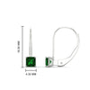 Load image into Gallery viewer, half-carat-princess-cut-emerald-lever-back-earrings-in-white-gold-FDEAR9225PRGEMGR-0.50CT-NL-WG