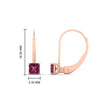Load image into Gallery viewer, half-carat-princess-cut-pink-sapphire-lever-back-earrings-in-rose-gold-FDEAR9225PRGSADRPI-0.50CT-NL-RG