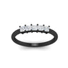 Load image into Gallery viewer, half-carat-princess-diamond-anniversary-band-in-black-gold-fdwb8008prangle5-0.50ct-nl-bg