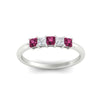 Load image into Gallery viewer, half-carat-princess-pink-sapphire-anniversary-band-in-white-gold-fdwb8008prgsadrpiangle5-0.50ct-nl-wg