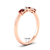Load image into Gallery viewer, half-carat-princess-ruby-anniversary-band-in-rose-gold-fdwb8008prgrudrangle2-0.50ct-nl-rg-hw