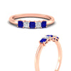 Load image into Gallery viewer, half-carat-princess-sapphire-anniversary-band-in-rose-gold-fdwb8008prgsablangle3-0.50ct-nl-rg