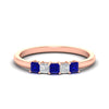 Load image into Gallery viewer, half-carat-princess-sapphire-anniversary-band-in-rose-gold-fdwb8008prgsablsleep-0.50ct-nl-rg