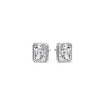 Load image into Gallery viewer, Minimalist Radiant Diamond Bezel Studs