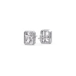 Load image into Gallery viewer, Minimalist Radiant Diamond Bezel Studs