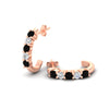 Load image into Gallery viewer, half-carat-round-cut-black-diamond-hoops-earrings-in-rose-gold-fdear40640gblackangle5-nl-rg