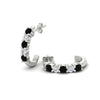 Load image into Gallery viewer, half-carat-round-cut-black-diamond-hoops-earrings-in-white-gold-fdear40640gblackangle5-nl-wg