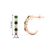 Load image into Gallery viewer, half-carat-round-cut-emerald-hoops-earrings-in-rose-gold-fdear40640gemgrangle3-nl-rg-hw