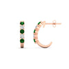 Load image into Gallery viewer, half-carat-round-cut-emerald-hoops-earrings-in-rose-gold-fdear40640gemgrangle3-nl-rg