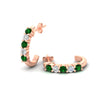 Load image into Gallery viewer, half-carat-round-cut-emerald-hoops-earrings-in-rose-gold-fdear40640gemgrangle5-nl-rg