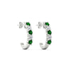 Load image into Gallery viewer, half-carat-round-cut-emerald-hoops-earrings-in-white-gold-fdear40640gemgrangle4-nl-wg
