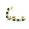 Load image into Gallery viewer, half-carat-round-cut-emerald-hoops-earrings-in-yellow-gold-fdear40640gemgrangle5-nl-yg